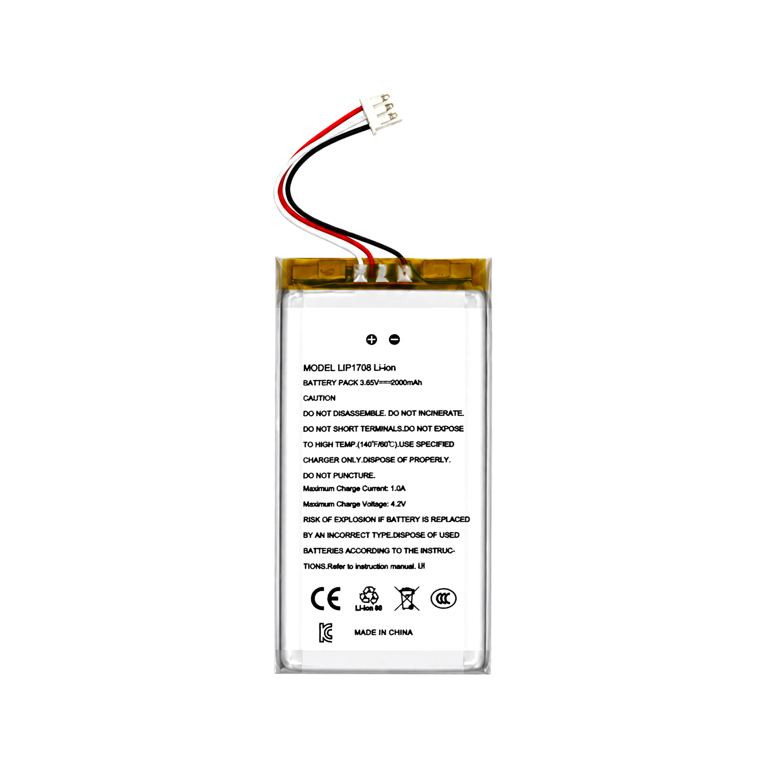Bateria LIP1708 do pada kontrolera PS5 DualSense Większa Pojemnośc 2000 mAh