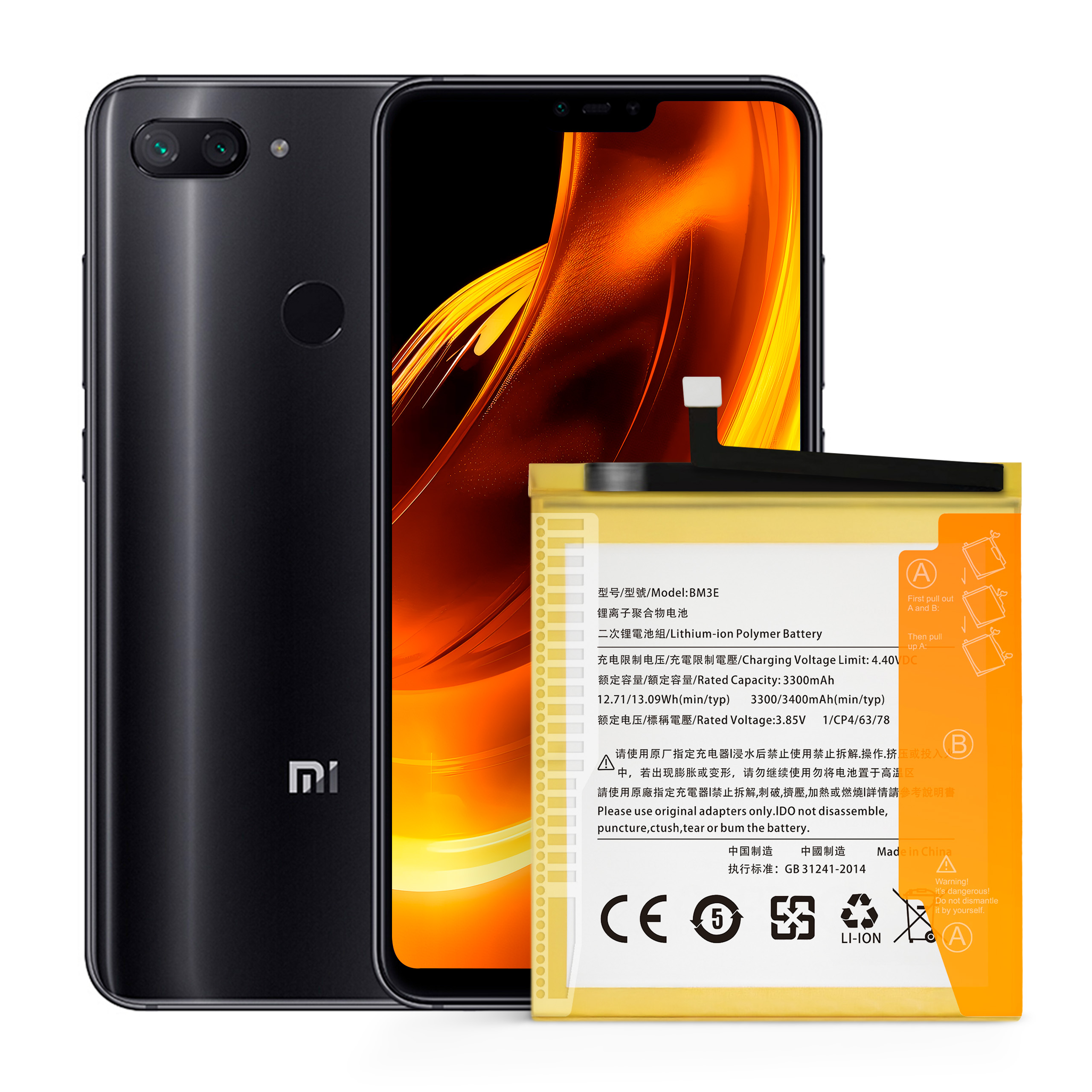Bateria BM3E do Xiaomi Mi 8 3400 mAh Zestaw Naprawczy NOWACELL
