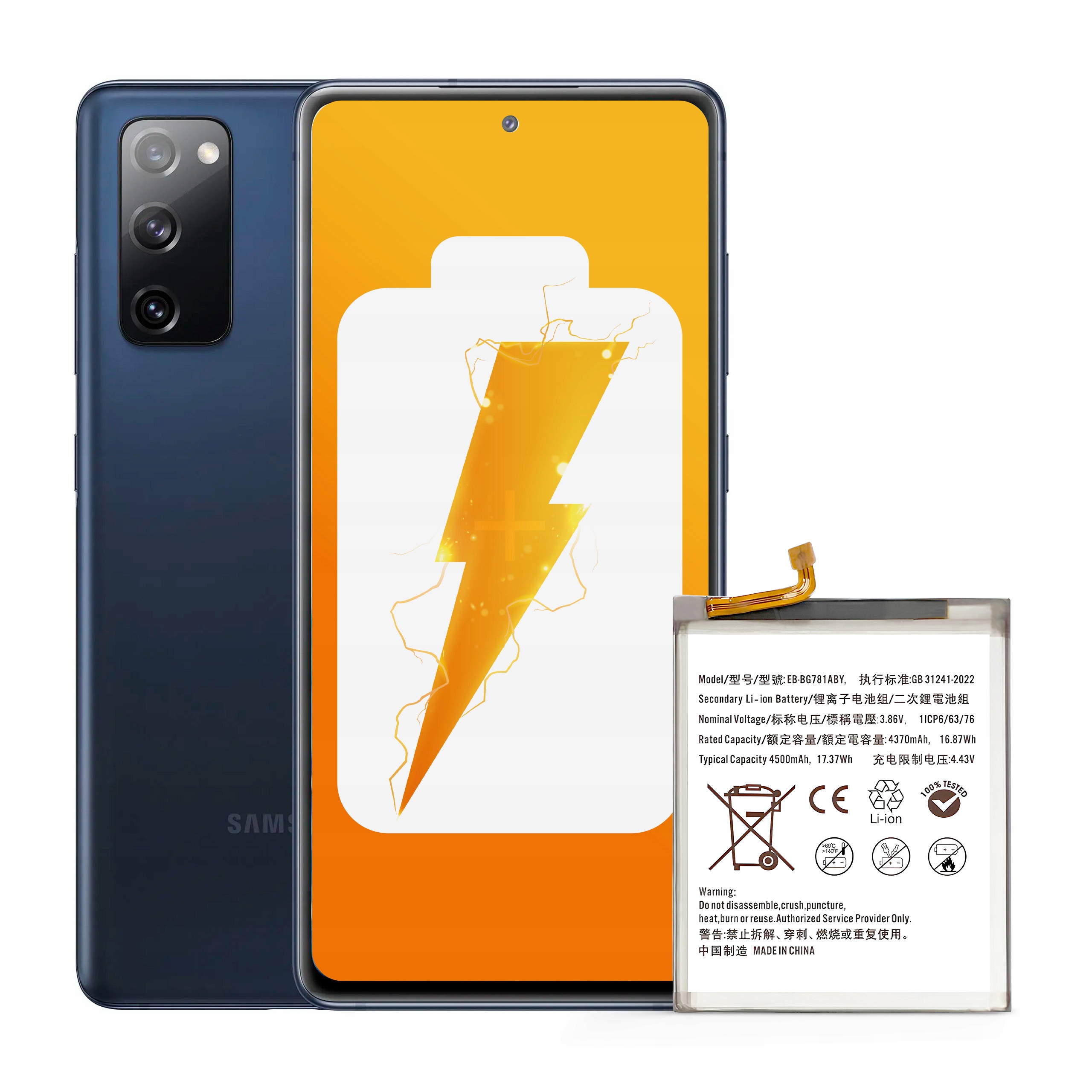 Bateria EB-BG781ABY do Samsung A52 S20 FE 4500 mAh NOWACELL