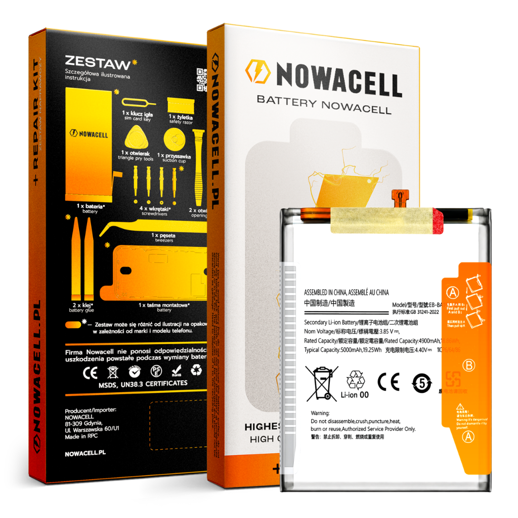 Zestaw Bateria EB-BA156ABY do Samsung Galaxy A15 4G 5G 5000 mAh NOWACELL