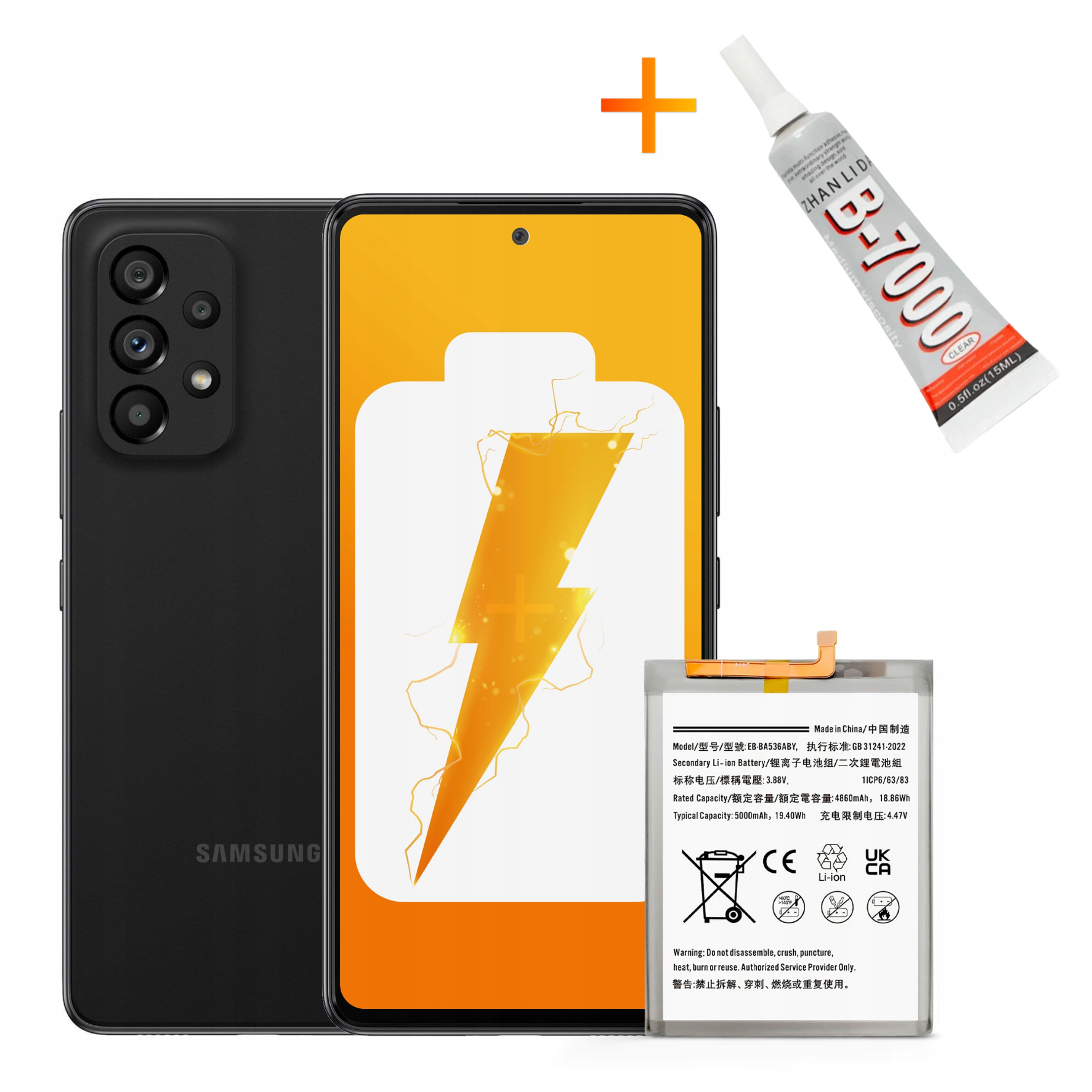 Bateria EB-BA536ABY EB-BA336ABY + KLEJ do Samsung Galaxy A53 A33 5G 5000mAh