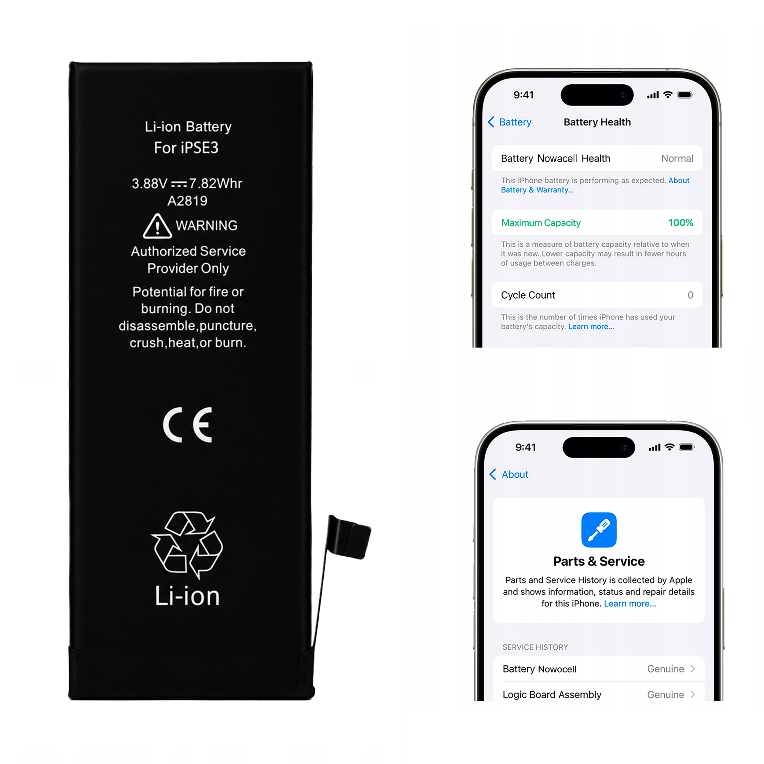 Bateria do iPhone SE 3 2022 2018mAh BEZ KOMUNIKATU Programowalny Akumulator