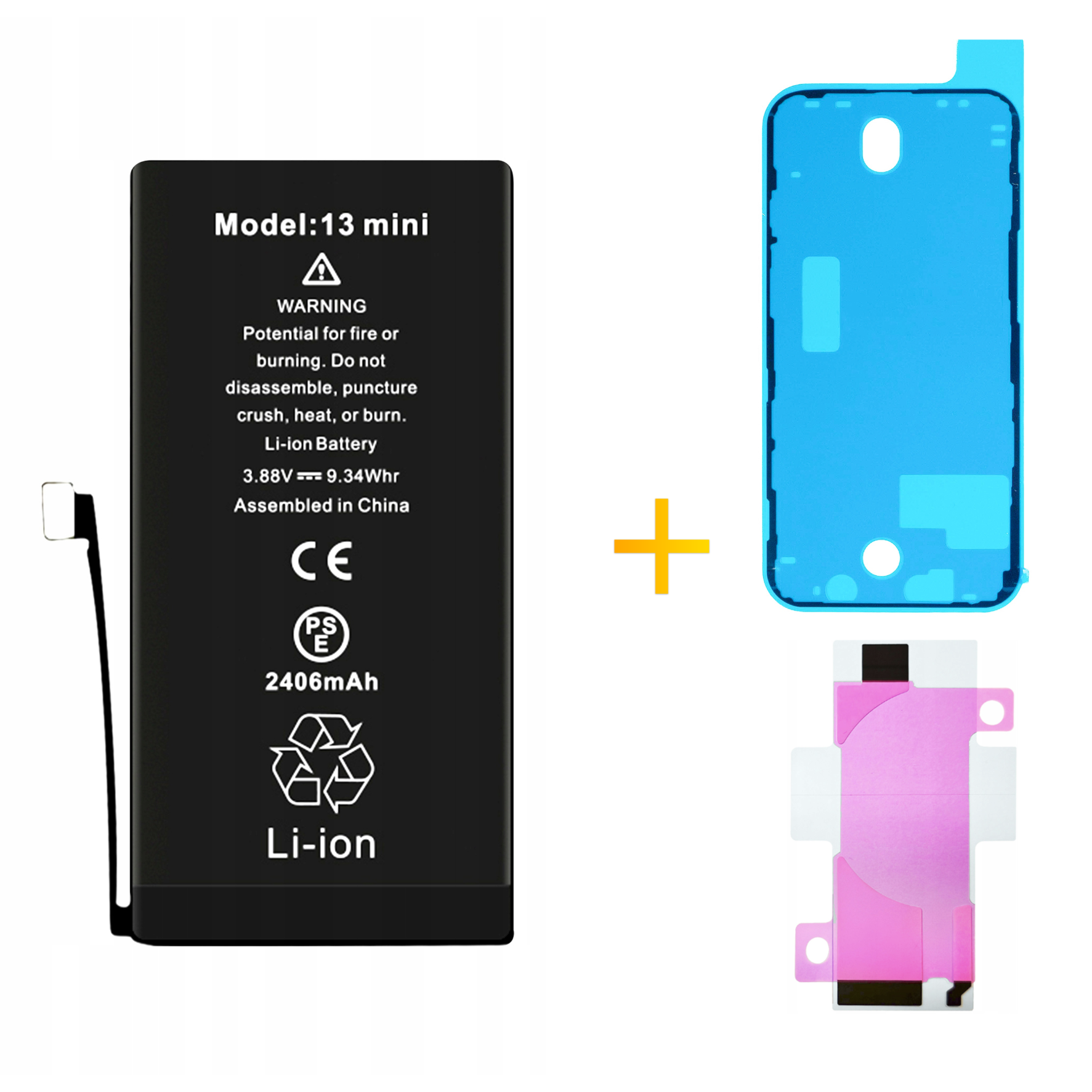 Bateria + Uszczelka do iPhone 13 Mini Większa Pojemność 2550 mAh NOWACELL