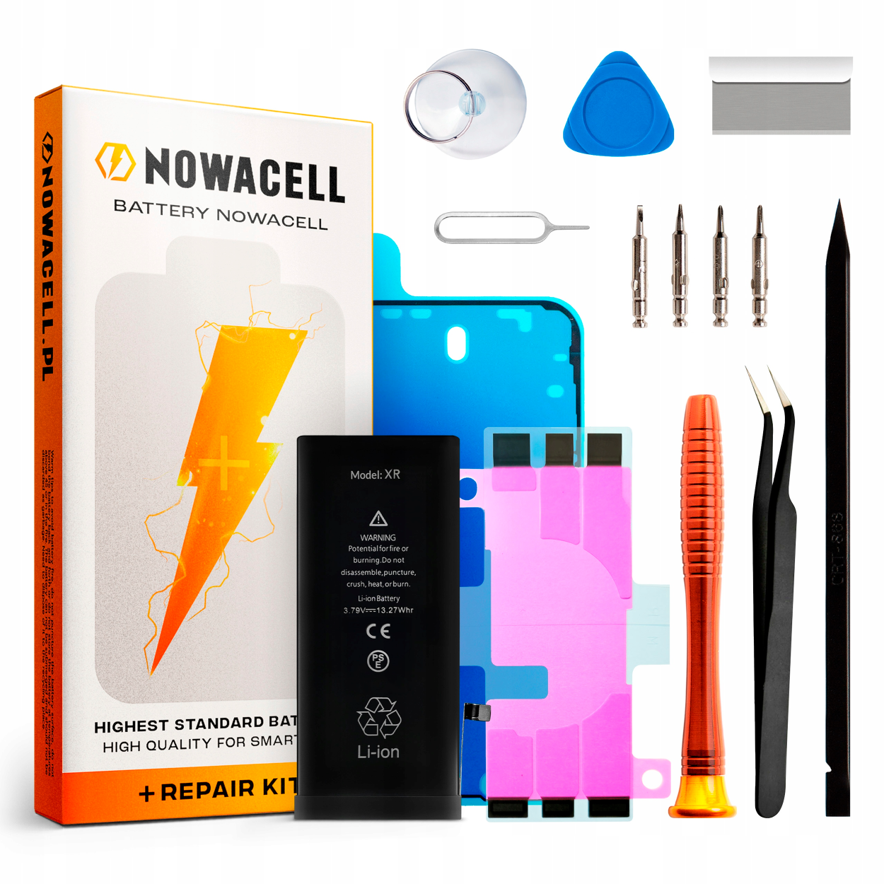 Bateria do iPhone XR Większa Pojemność 3500 mAh Zestaw NOWACELL