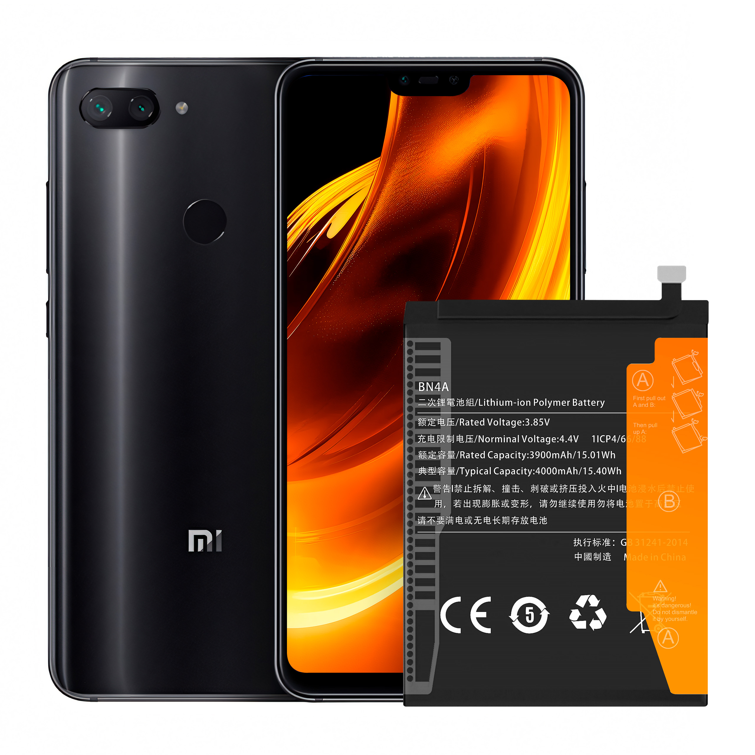 Bateria BN4A do Xiaomi Redmi Note 7, 7S, 7 Pro, 4000 mAh, Zestaw Naprawczy