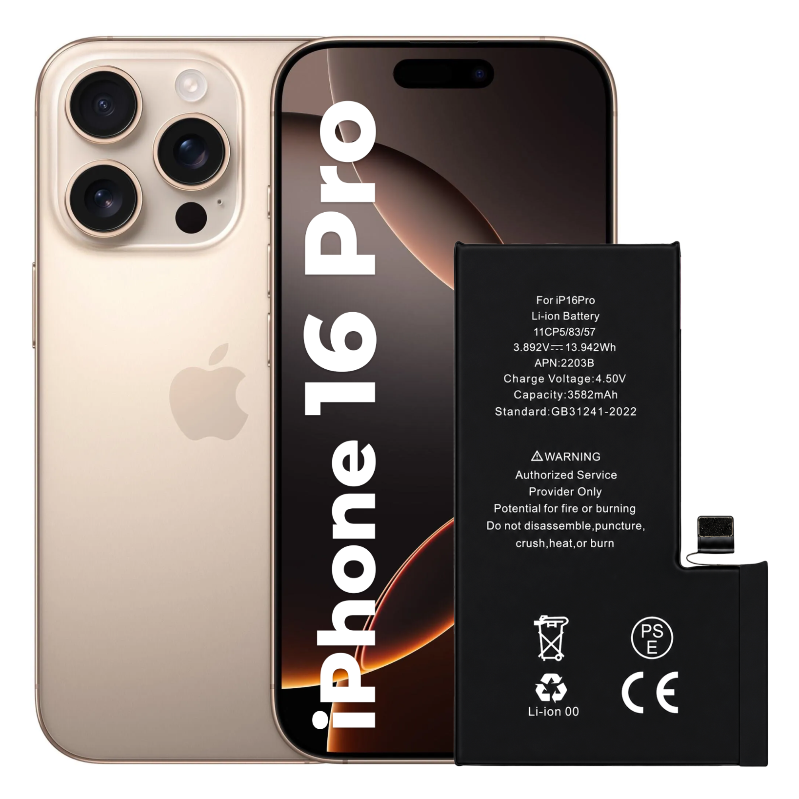 Bateria do iPhone 16 Pro 3582 mAh Oryginalną pojemność / Świeża produkcja