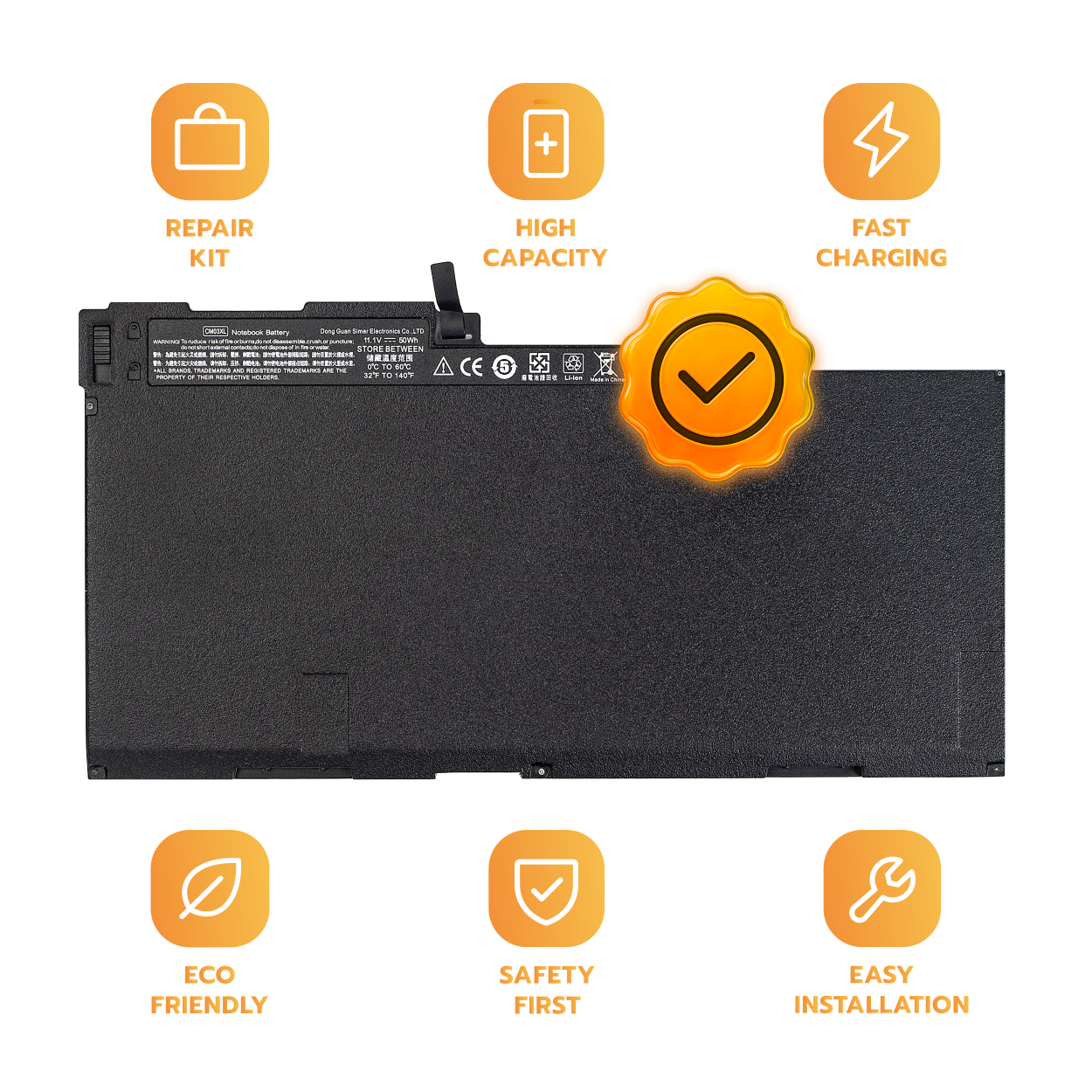Bateria CM03XL do HP 740 745 750 755 845 850 G1 G2 ZBook 14 15u 11.1V 50 Wh
