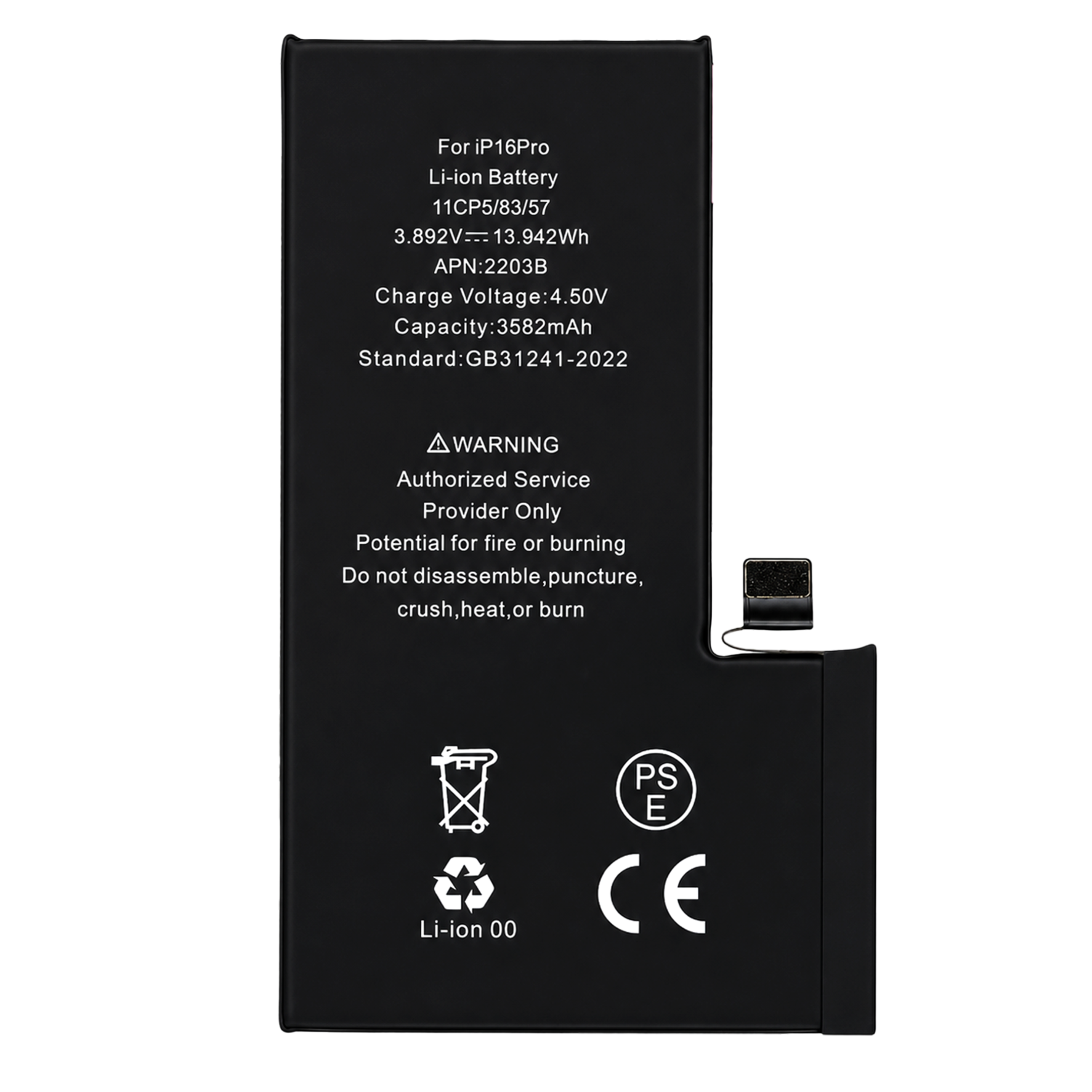 Bateria do iPhone 16 Pro 3582 mAh Oryginalną pojemność / Świeża produkcja