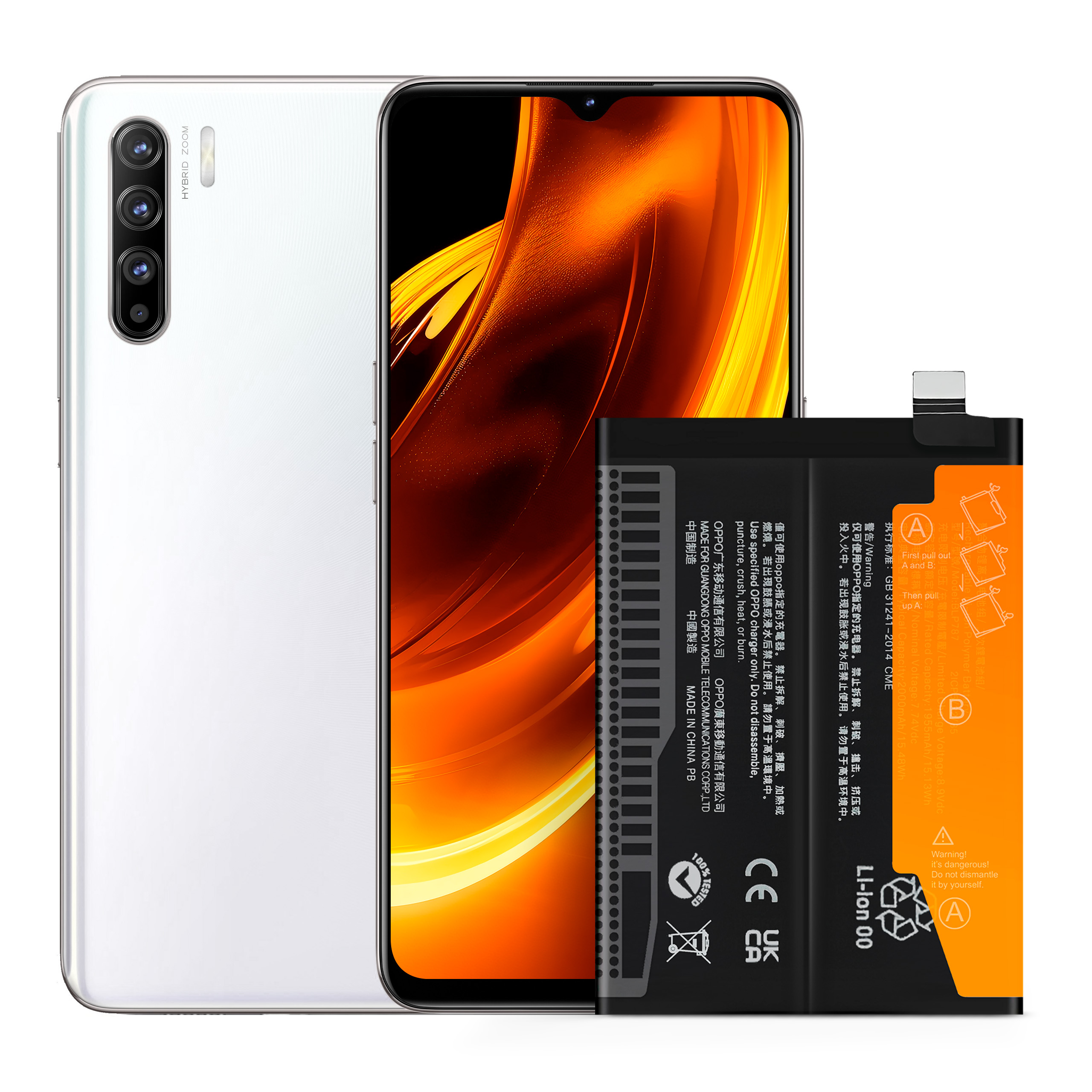 Bateria BLP787 do Oppo Reno 4 Pro 5G, 4000 mAh, NOWA