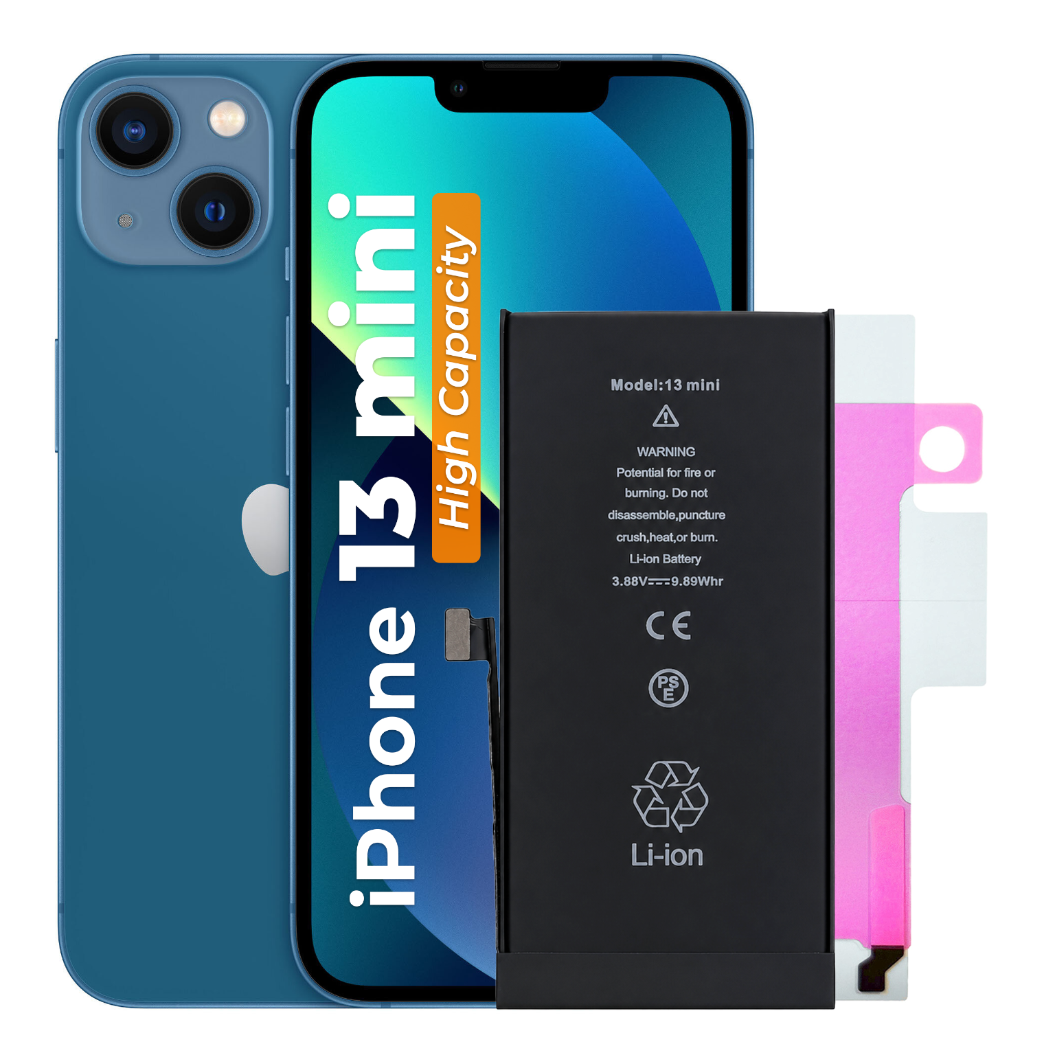Bateria do iPhone 13 Mini Większa Pojemność 2550 mAh Zestaw NOWACELL
