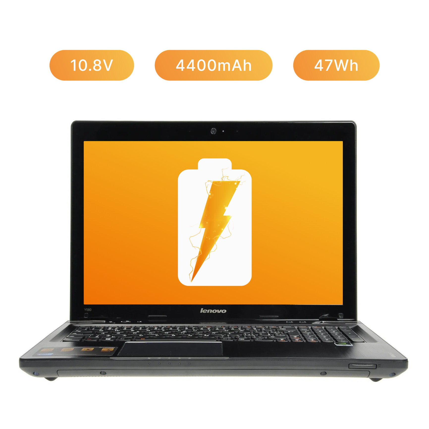 Bateria L11S6Y01 do Lenovo Y480 Y580 G400 G480 G580 Z380 10,8V 4400 mAh