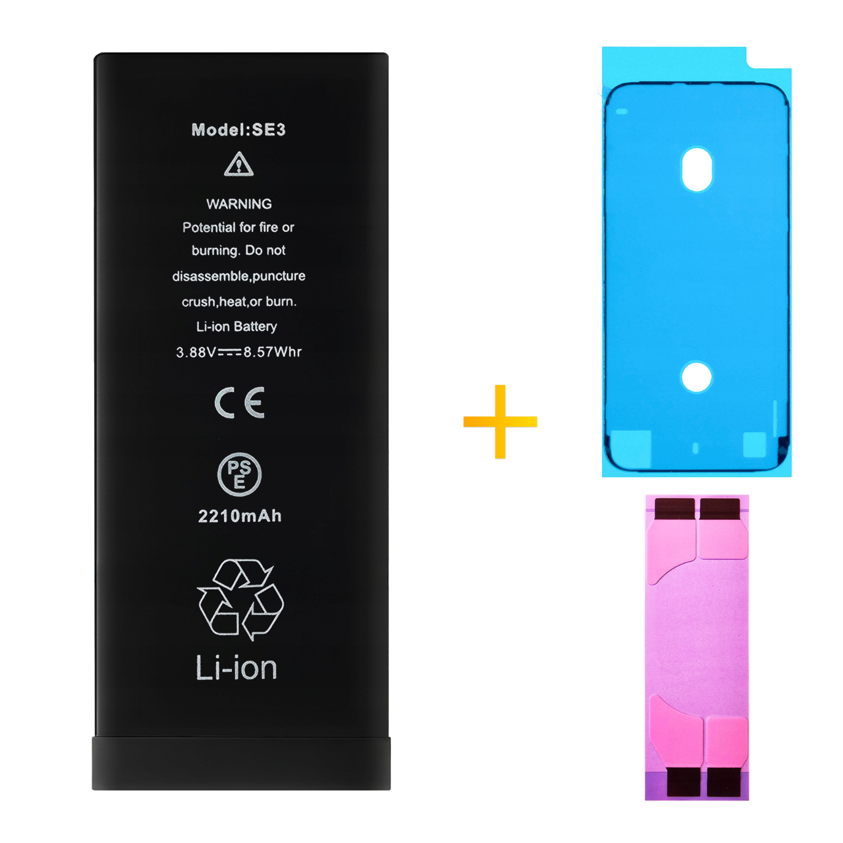 Bateria + Uszczelka do iPhone SE 3 (2022), Większa Pojemność 2200 mAh, Nowa