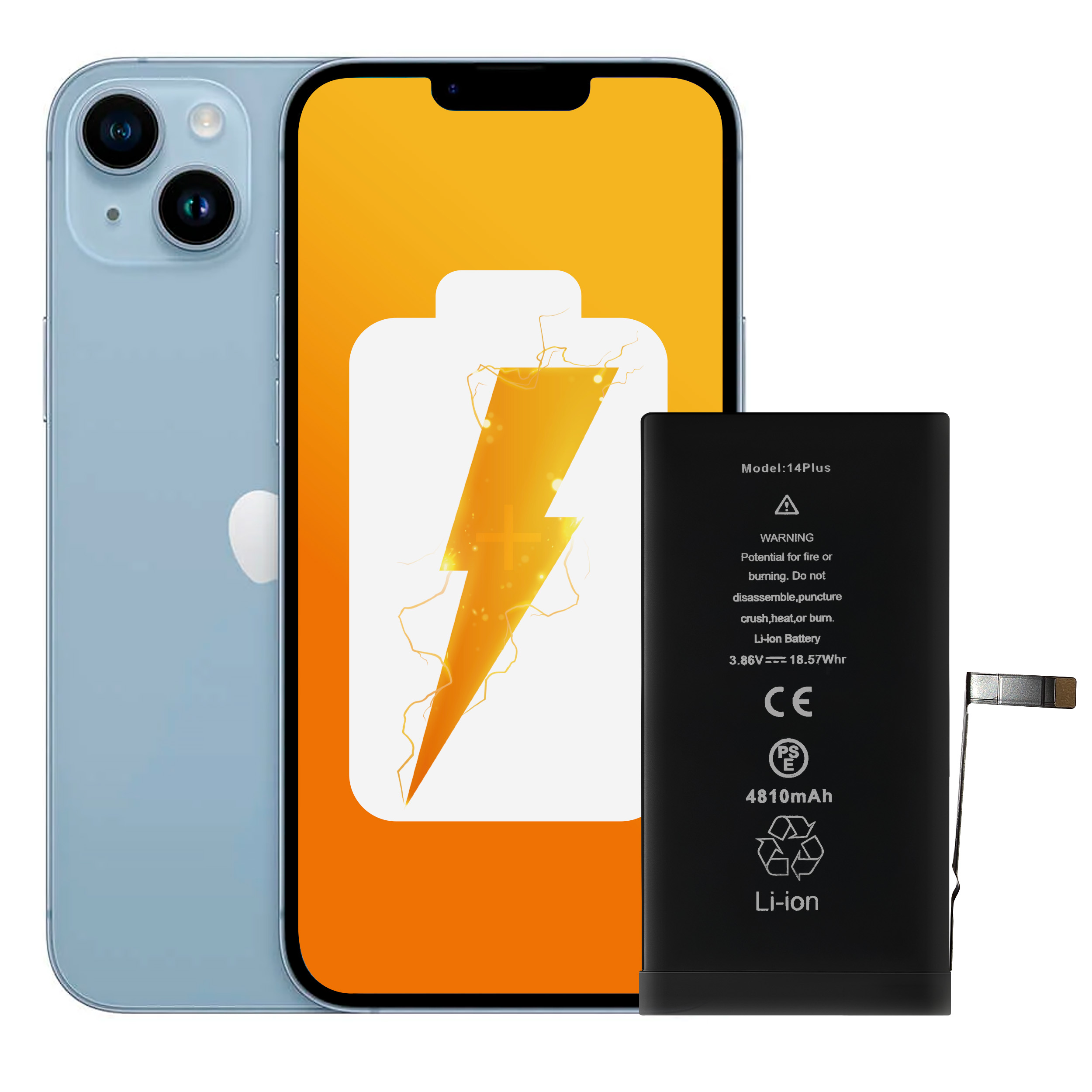 Bateria do iPhone 14 Plus Większa Pojemność 4810 mAh Zestaw NOWACELL