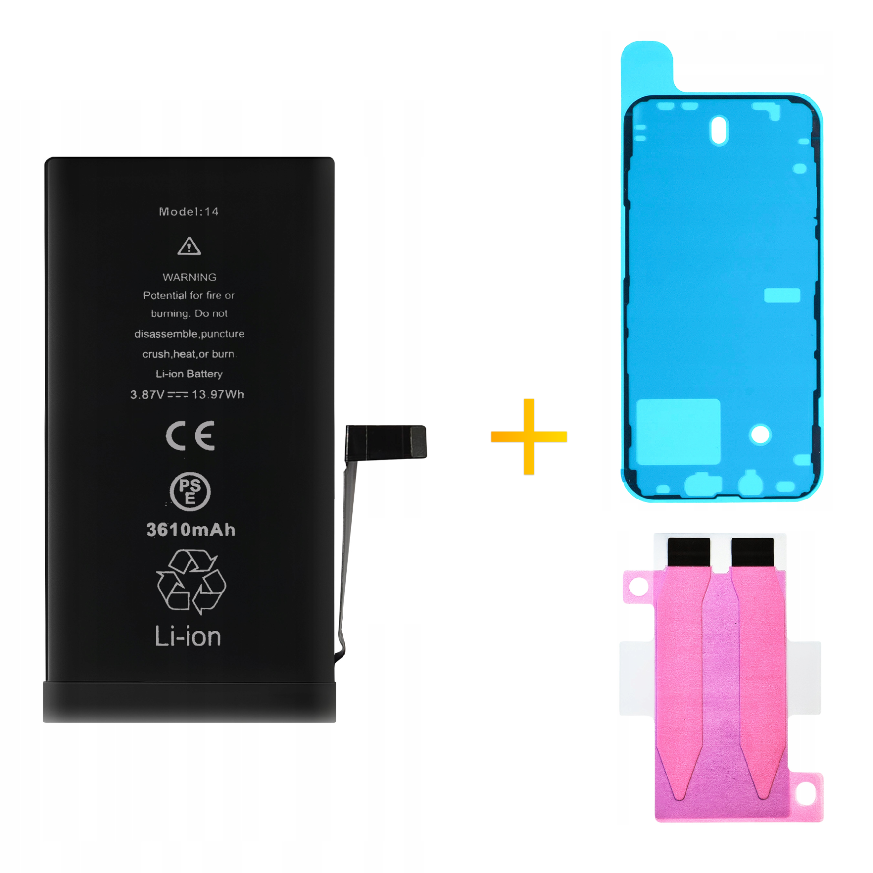 Bateria + Uszczelka do iPhone 14 Większa Pojemność 3610 mAh NOWACELL