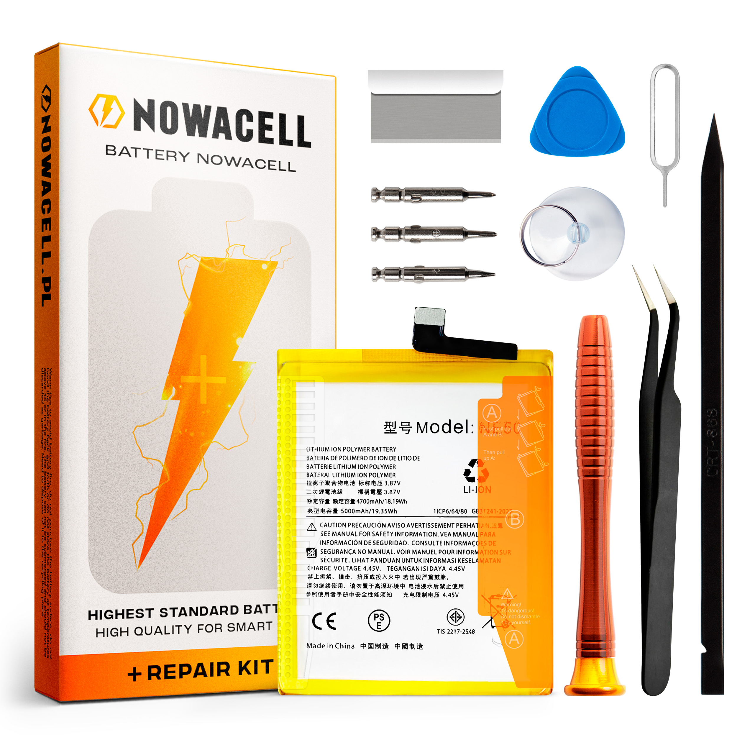 Bateria NE50 do Motorola G52, G72, G82 5G, 5000 mAh, Zestaw