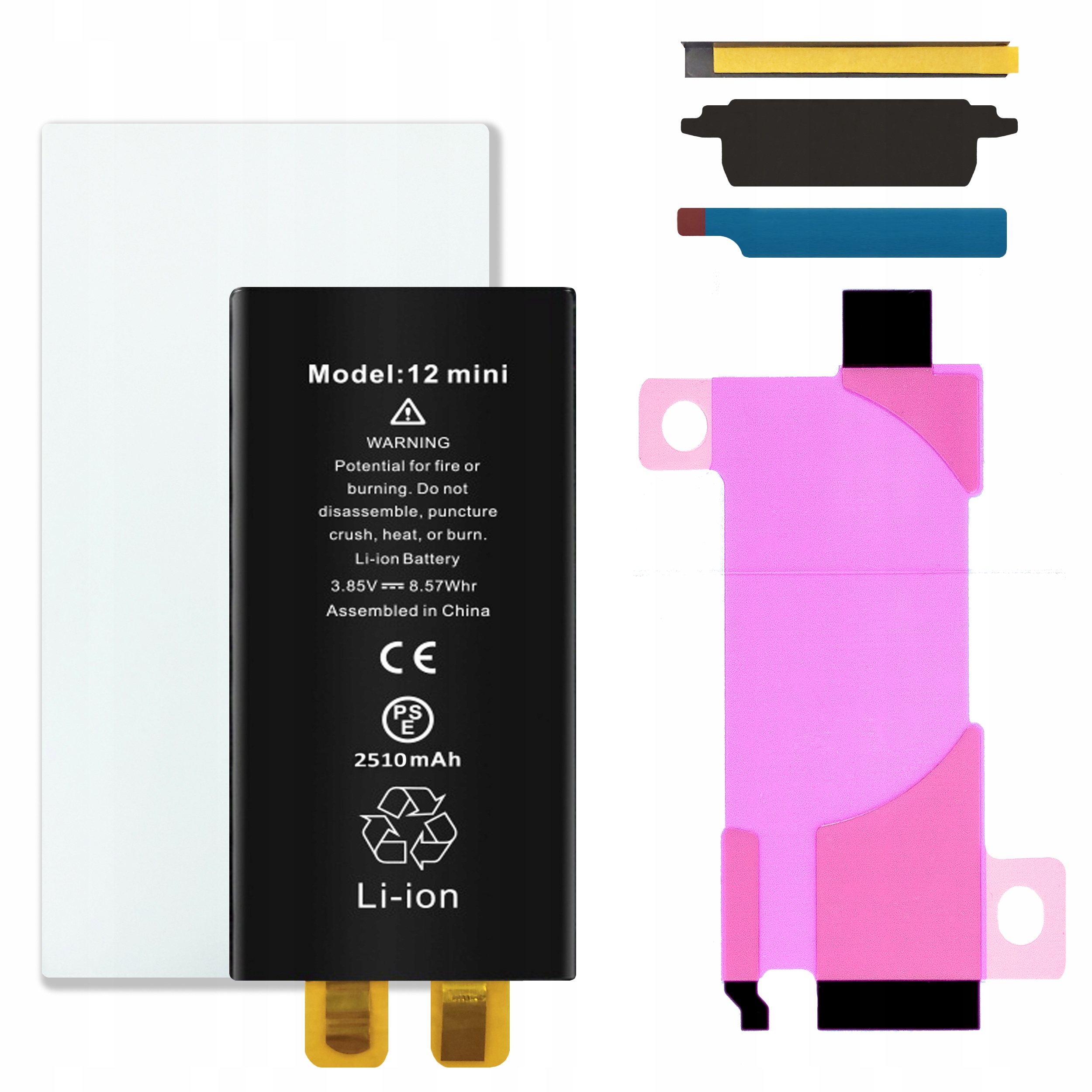 Bateria do iPhone 12 Mini 2510mAh Większa Pojemność - Bez Taśmy BMS