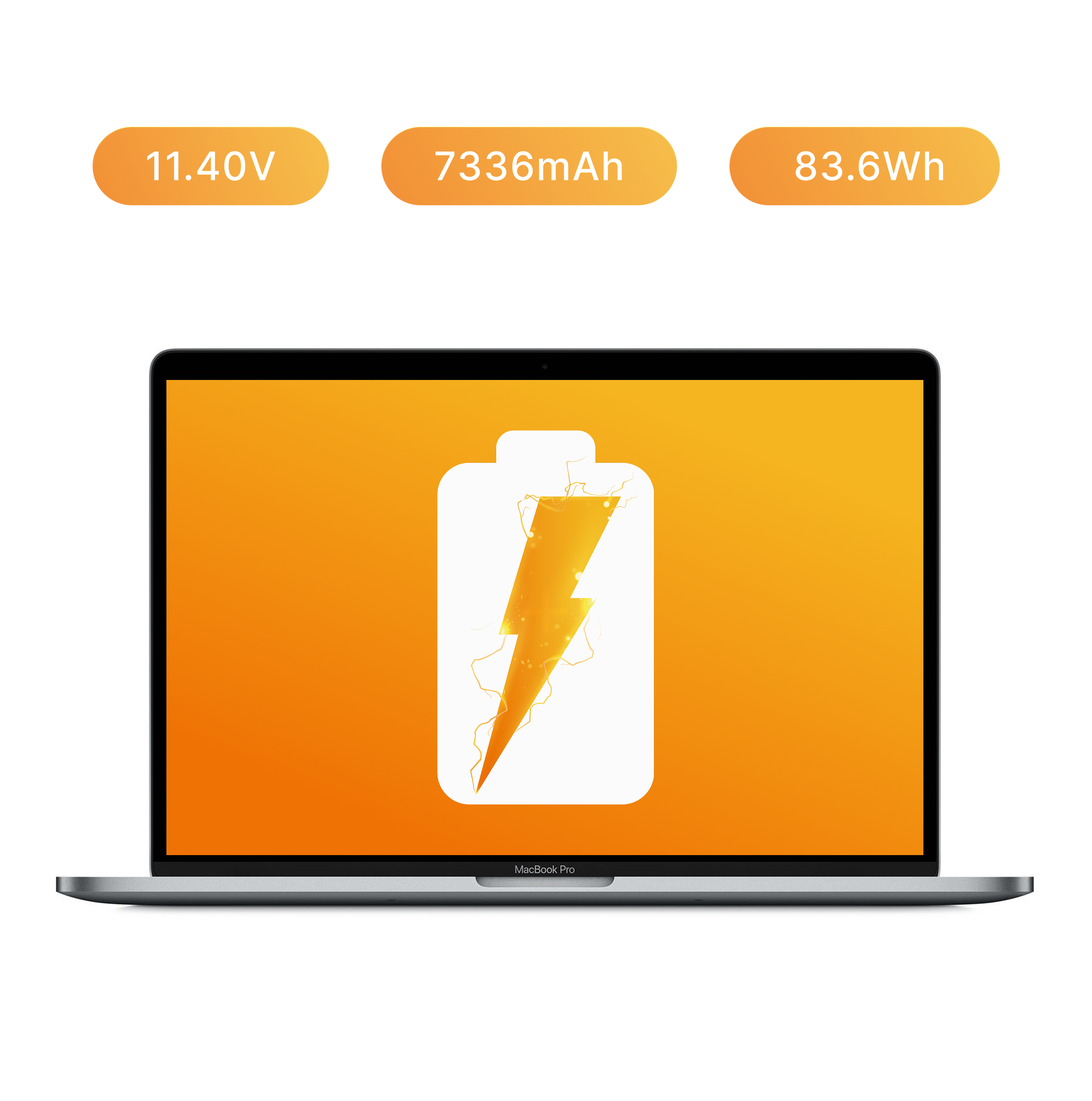Bateria A1953 do MacBook Pro 15 A1990 2018 2019 EMC 3215 3359 83,6 Wh 11,4V