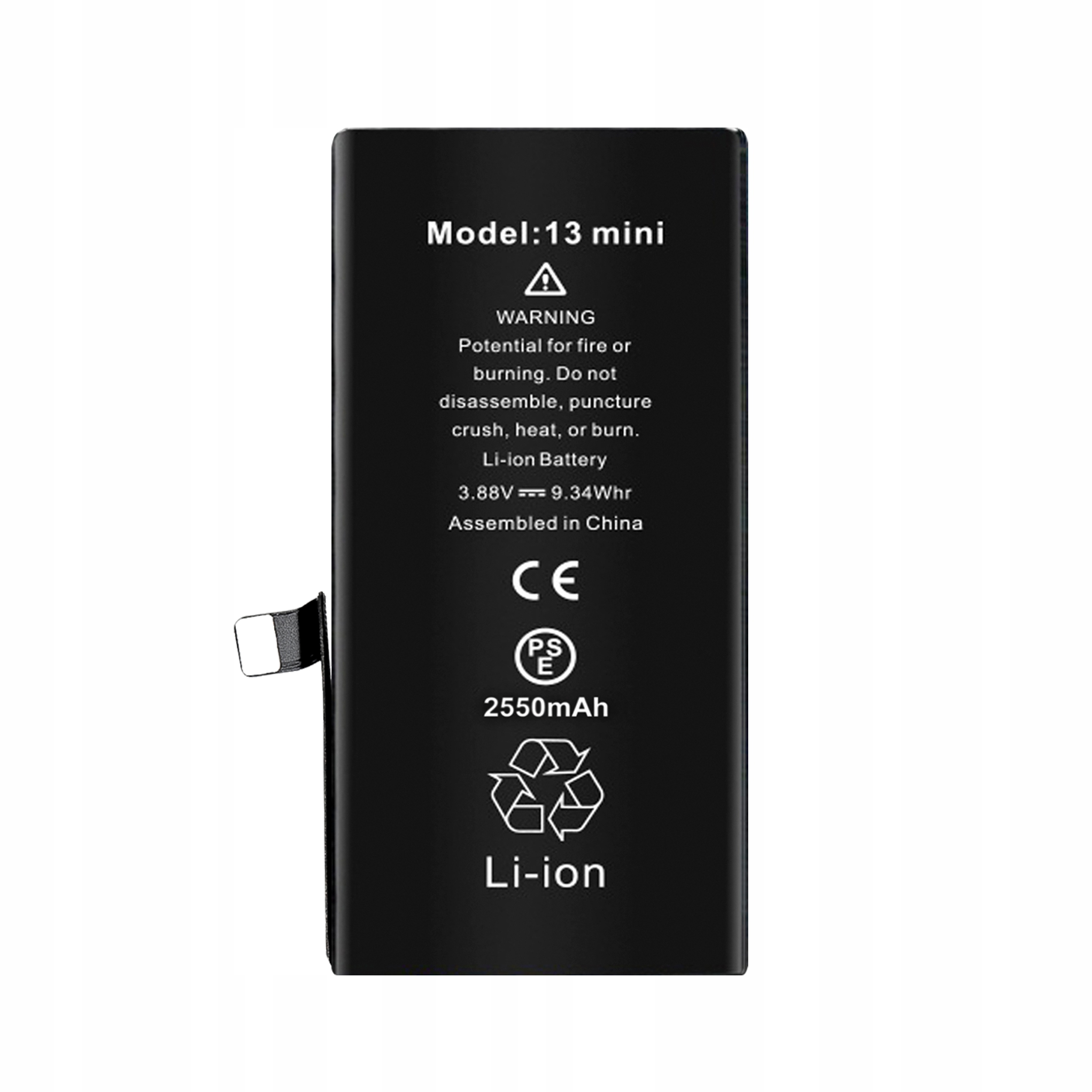 Bateria + Uszczelka do iPhone 13 Mini Większa Pojemność 2550 mAh NOWACELL