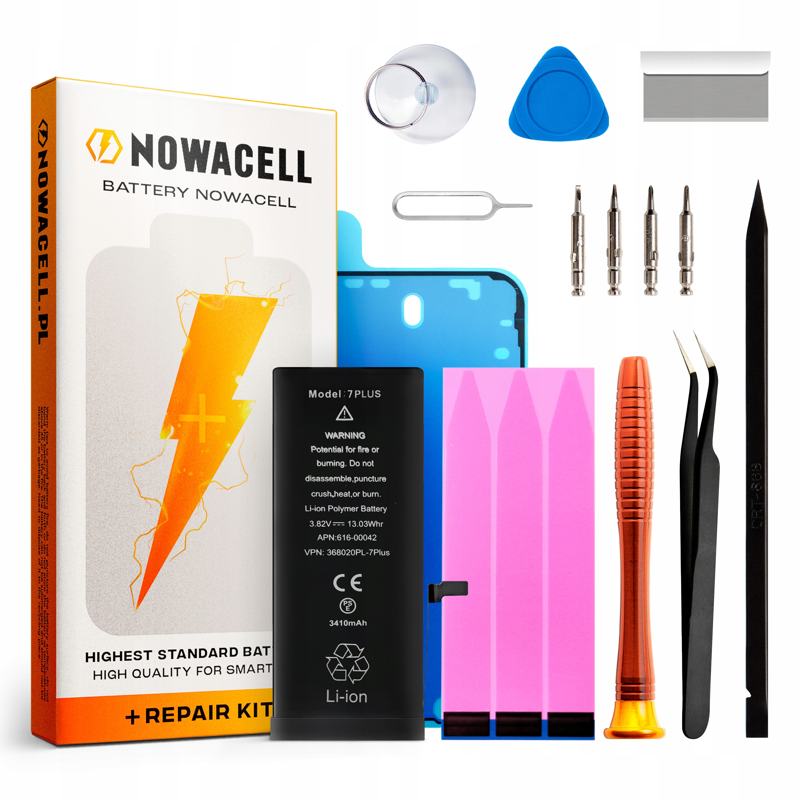 Zesaw Bateria do iPhone 7 Plus BEZ KOMUNIKATU Większa Pojemność 3410 mAh