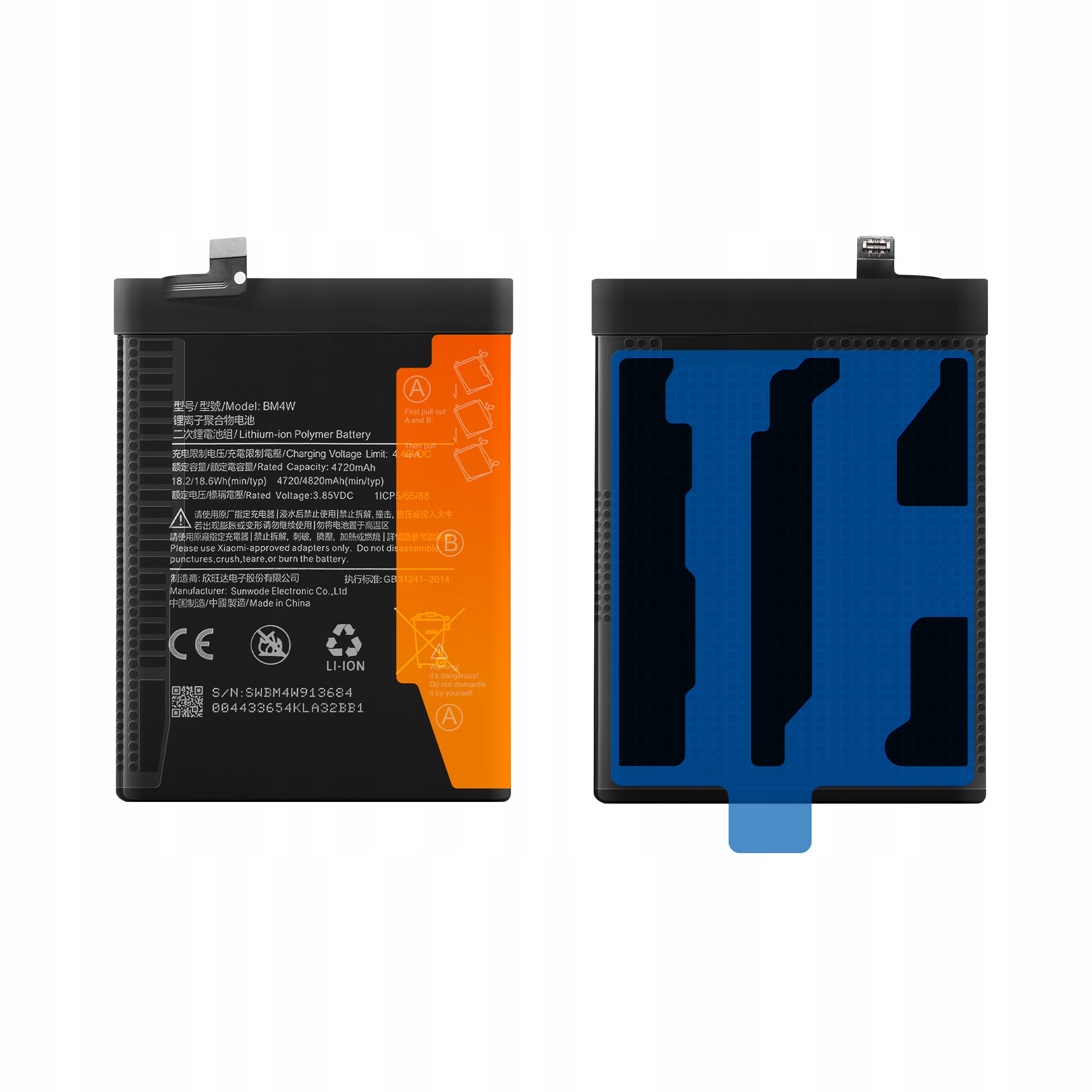 Bateria BM4W do Xiaomi Redmi Note 9 Pro 5G Mi 10T Lite 5G 10T Pro 4820 mAh