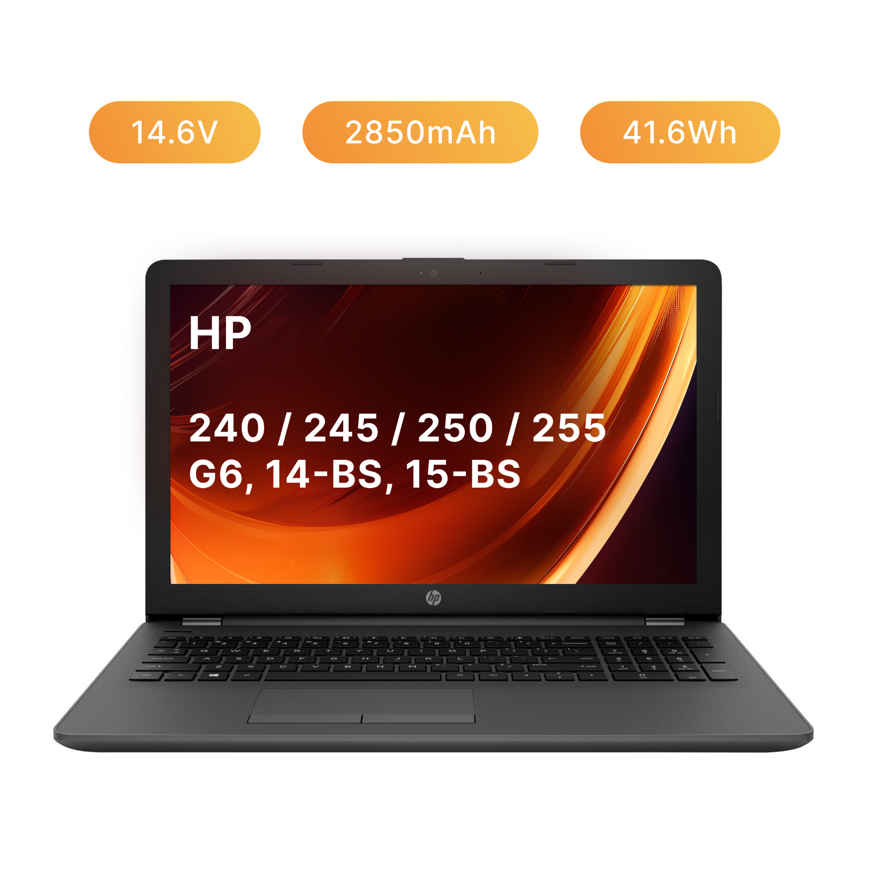 Bateria JC04 do HP 14 15 17 240 245 246 250 255 G6 HSTNN-LB7W 41.6Wh 14.6V