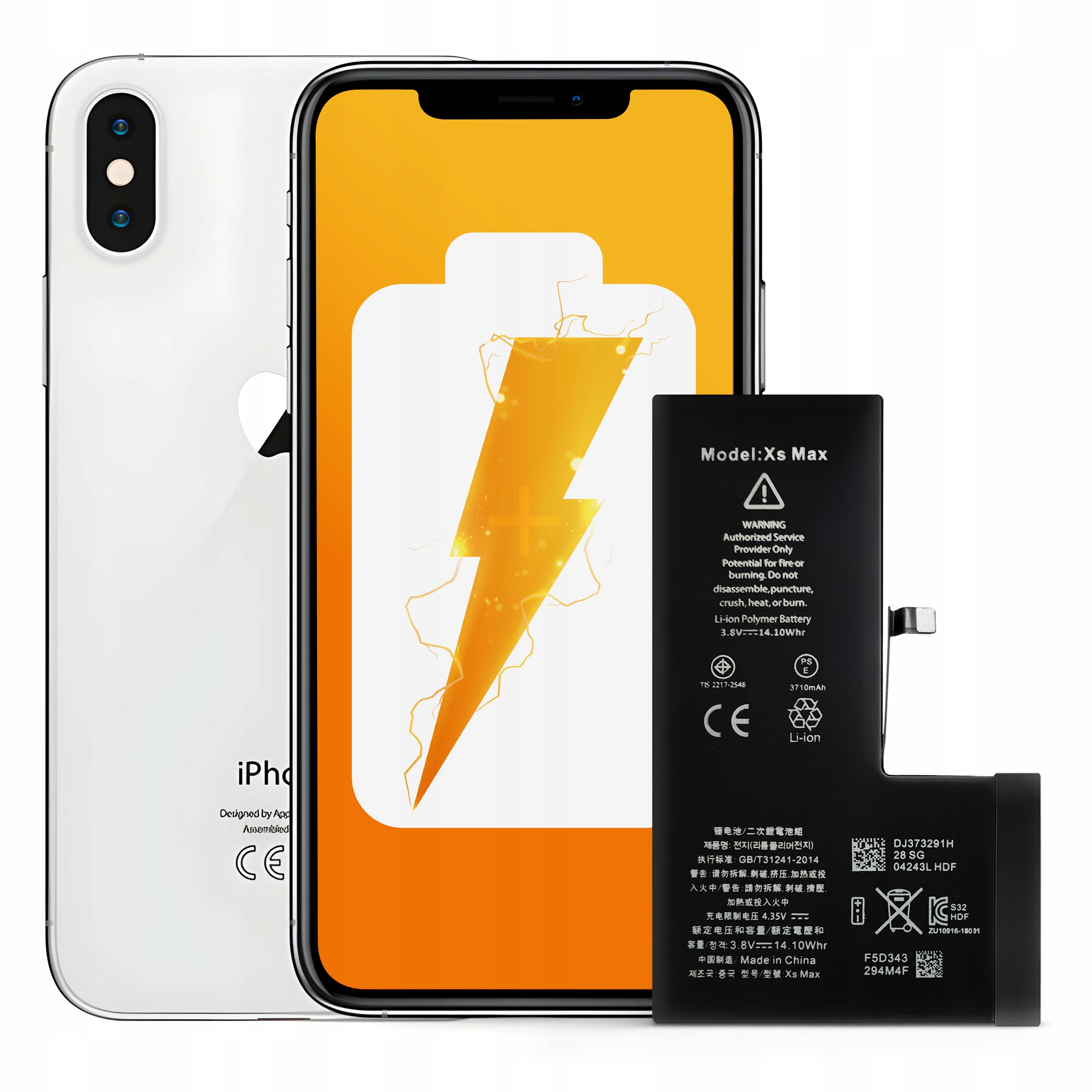 Bateria do iPhone XS Max Większa Pojemność 3700 mAh Zestaw NOWACELL