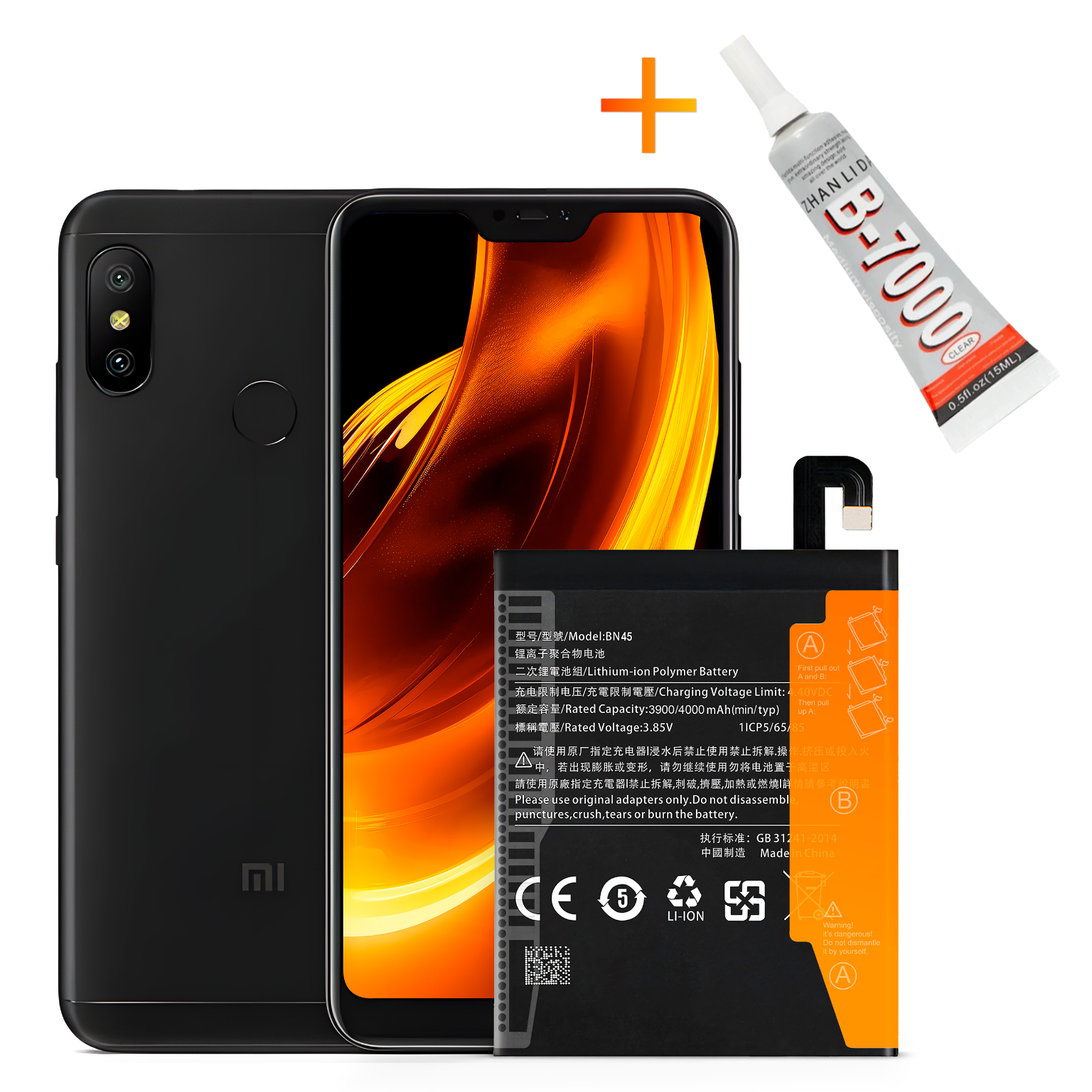 Bateria BN45 + KLEJ B7000 do Xiaomi Redmi Note 5 / 5 Pro, 4000 mAh NOWACELL