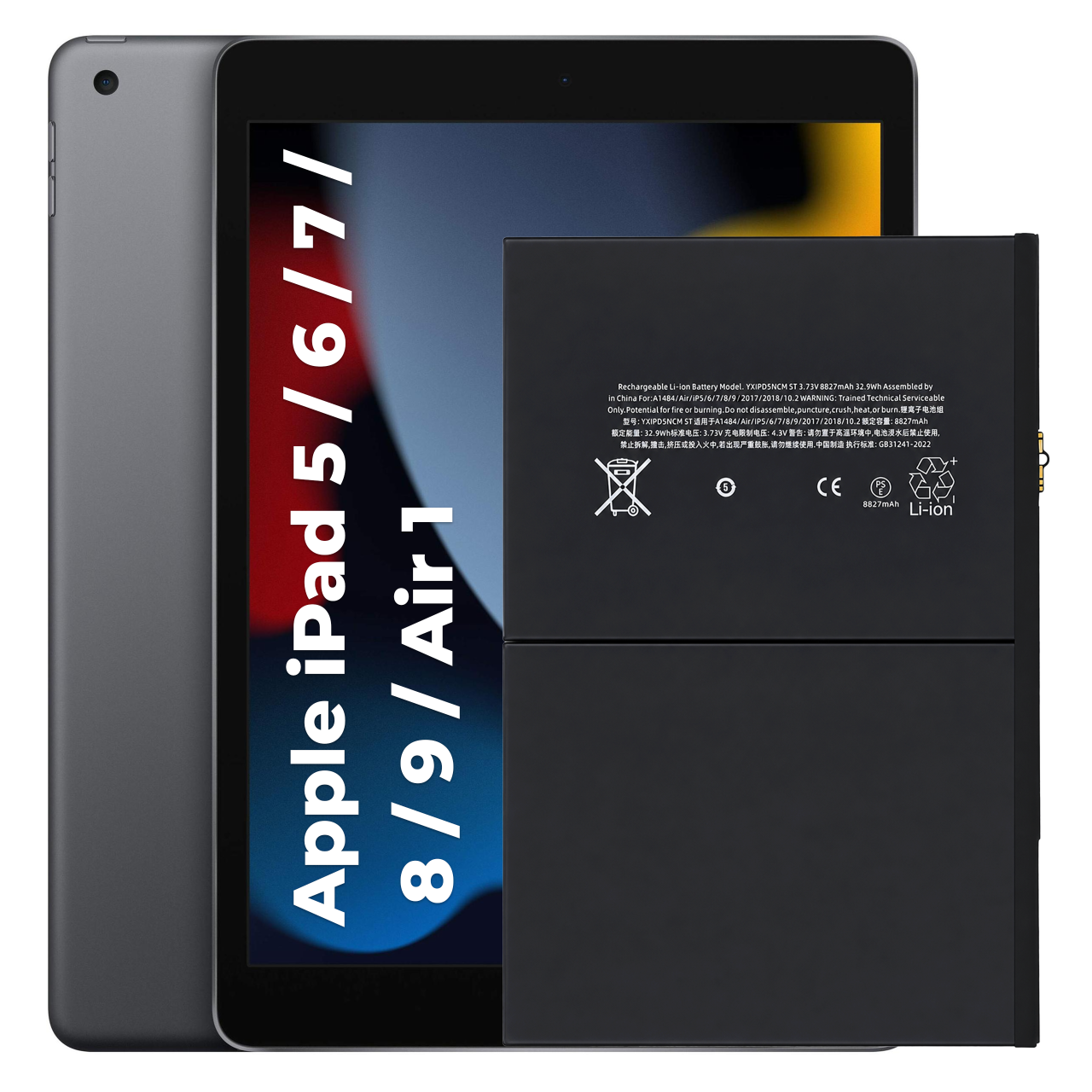 Bateria A1484 do iPad 5 / 6 / 7 / 8 / 9 / Air 1 8827 mAh Akumulator Nowy
